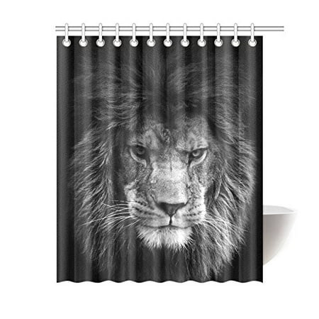 Pop Animal Decor Shower Curtain Lion King Bathroom Pop Animal Decor Shower Curtain Lion