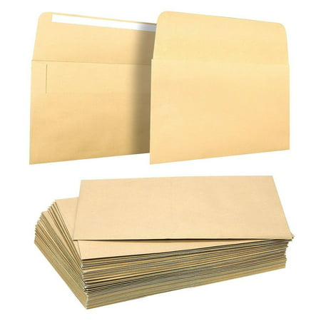 Best Paper Greetings 50 Pieces A7 Envelopes - 5.25 x 7.25 Inches Square Flap Envelopes - Perfect for Weddings, Graduations, Baby Showers - 120 GSM, Metallic (Best Pen For Metallic Envelopes)