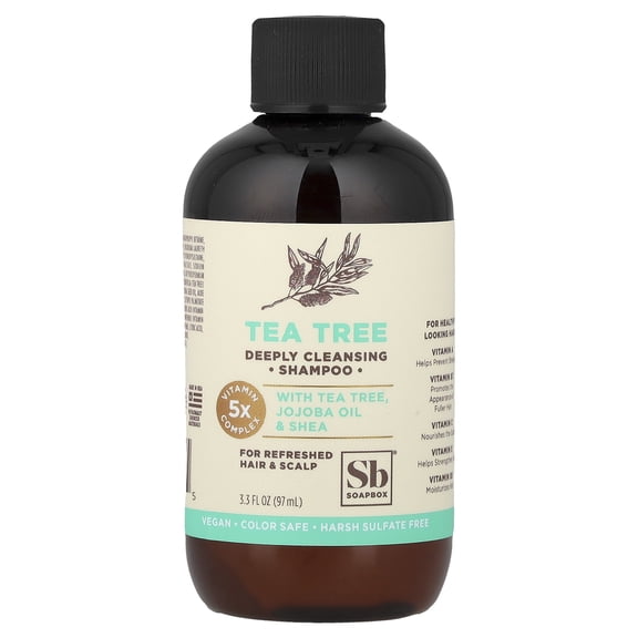 Soapbox Shampoo Tea Tree 3.3 oz Luxe - Trial & Travel 1 ct