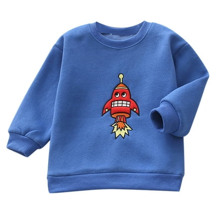 

NECHOLOGY Teen Hoodie Kids Childr Toddler Boys Girls Cute Cartoon Embroidery Long Sleeve Thick Pullover Kids Hoodie Childrenscostume A 3-4 Years
