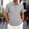 thumbnail image 2 of RMGVDSD Polo Shirts for Men Summer Casual Knit Polo Shirt Short Sleeve Button Down Shirt Business Leisure Collared Shirt Regular Fit Golf Shirts Button T-Shirt Tops, 2 of 7