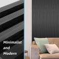 thumbnail image 3 of Art3d 4-Piece 104'' x 5.7''x 0.67'' Solid Wood Slat Wall Panels for Interior and Ceiling Decor,16.5 Sq.ft/Case,Black, 3 of 8