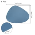 thumbnail image 2 of 6pcs Faux Leather Placemats for Dinner Table, PU Leather Drop-Shaped Table Mats Placemats Heat Resistant Waterproof Oil Proof Kitchen Placemats, Light Blue, 2 of 5