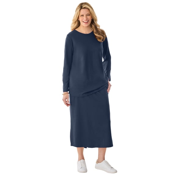 Woman Within Plus Size 2-Piece Skirt Set