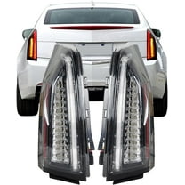 EPOTOOR LED Tail Lights Assembly For 2013-18 Cadillac ATS Clear Black Housing LH RH Side
