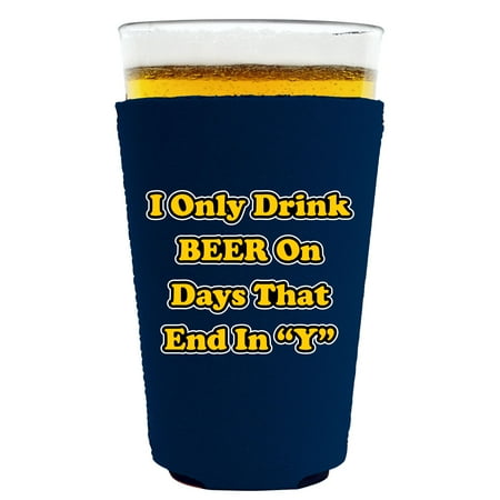 Red Glass Drinking Glasses Coolie Junction I Only Drink Beer on Days That End in