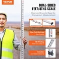 thumbnail image 2 of Aluminum Alloy Telescopic Leveling Rod 9 Feet 3 Sections Double Sided Scale 1/10ft with Bubble Level and Carrying Bag for Surveying Houses Walls Floors, 2 of 6