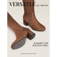 thumbnail image 4 of Botas DREAM PAIRS Laurence Sobre la Rodilla en Gamuza Marrón Talla 6, 4 of 8
