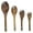 Coffee, variant on Farmhouse Style Wooden Measuring Cups Spoons Set Multifunctional Kitchen Tool for Precise Seasoning and Baking Needs