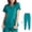 42026-LW Lake Blue, variant on Medical Nursing Uniforms Set Unisex Surgical Scrubs with Pockets Jogger Pants for Hospitals