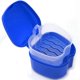 thumbnail image 5 of 5X Azul Oscuro Estuche de Dentadura ,Copa de Dentadura con Colador, Caja de BañO de Dentadura Caja de Almacenamiento de Dientes Falsos con Cesta Soporte de Contenedor Neto, 5 of 5