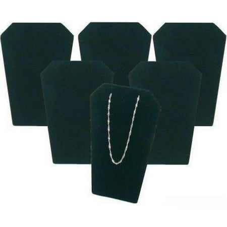 - 6 Black Velvet Necklace Pendant Chain Earring Display Stands