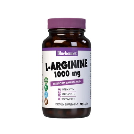 Bluebonnet Nutrition L-Arginine 1000mg Capsules - Free-form Amino Acid - 90 Count