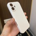 thumbnail image 1 of Original Square Liquid Silicone Phone Case for iPhone 16 Plus 16 Pro Max Full Protector Soft Cover Cases WHITE For iPhone 16 Plus, 1 of 5