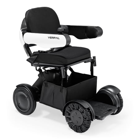 VERPAL Electric Wheelchairs for Adults,Heavy Duty Motorized Wheelchair,Intelligent Brake Power Wheelchair Mobility Scooter Long Range 15 Miles,250lbs Capacity,500W Motors,3.7 Mph,All Terrain,White