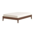 thumbnail image 3 of Now Furniture Full Size Bed Frame, Wooden Platform Bed, Textured Dark Brown, 3 of 7