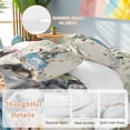 thumbnail image 2 of Queen 4 Piece Bedding Set Vintage Farm Donkeys Pigs Cows Soft Breathable Duvet Cover and Pillowcase, Flowers Leaves on Linen Duvet Cover Set Bed Sheets for Bedroom Dormitory Guest Room, 2 of 9