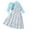 Blue-04, variant on Owordtank Toddler Girl Sleeveless Dresses and Long Sleeve Ruffle Cardigan 2 Piece Fall Outfits for 8-12T