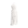 thumbnail image 6 of FRSASU Elegant Women's Ruffle Pleated Long Dress Fashion Sleeveless Halter Irregular Tiered Pleated Flowy Maxi Dresses for Wedding Party White, 6 of 7