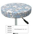 thumbnail image 2 of Uemuo Lily Flower Pattern Round Bar Stool Seat Covers Washable Stool Cushion Slipcover Elastic Bar Chair Covers-12 inch, 2 of 7
