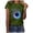 Green, variant on Patlollav Womens Plus Size T-Shirt Sunflower Printed Round-Neck Short Sleeve Tops