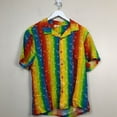 thumbnail image 2 of BP Women's Be Proud Camp Stripe Short Sleeve Button-Down Shirts Multi S, $49 NWT, 2 of 3