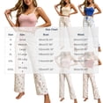 thumbnail image 2 of Xaqiouau Women Cute Floral Pajama Set Cami Tank Top and Pants 2 Piece Lounge Set Lace Trim Sleepwear Casual Home Outfit, 2 of 4