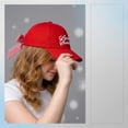 thumbnail image 6 of Patriotic Slogan Baseball Hat,Red Adjustable Cap,America's Sweetheart Embroidery with Bow,Lightweight Casual Hat for Outdoor,Streetwear, 6 of 8
