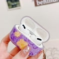 thumbnail image 6 of Compatible with Airpods Pro Case with Floral Keychain,Cute Colorful Retro Oil Painting Flower Pattern Design,Soft TPU Smooth Shockproof Charging Case for AirPod Pro for Girls Women-Purple, 6 of 7