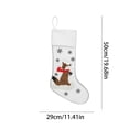 thumbnail image 3 of Wzzjkit Chaussettes de Noël Blanches et Rouges, Décoration de Noël Mignonne, Grands Sacs Cadeaux, Sacs à Bonbons, 3 of 6