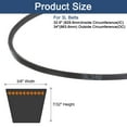 thumbnail image 2 of Uxcell 3L340 Classic Wrapped Rubber V-Belt, 34"(864mm) Outside Circumference, 3L Profile V Belt 3/8" Width 7/32" Height, 2 of 6
