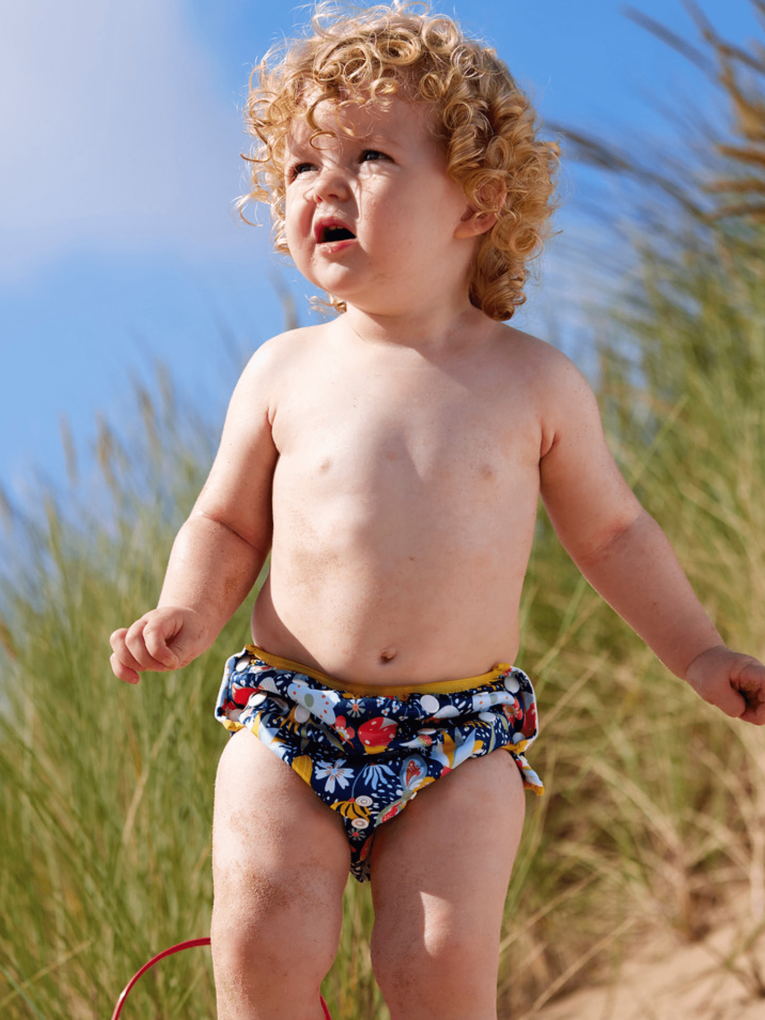 Splash About Girl's Size Adjustable Swim Diaper, Garden Delight 1-3 Years