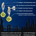 thumbnail image 2 of Gem Stone King 925 Silver and 10K Yellow Gold Canary Mystic Topaz and White Lab Grown Diamond Dangle Earrings for Women | 2.05 Cttw | Gemstone November Birthstone | Round 6MM, 2 of 6