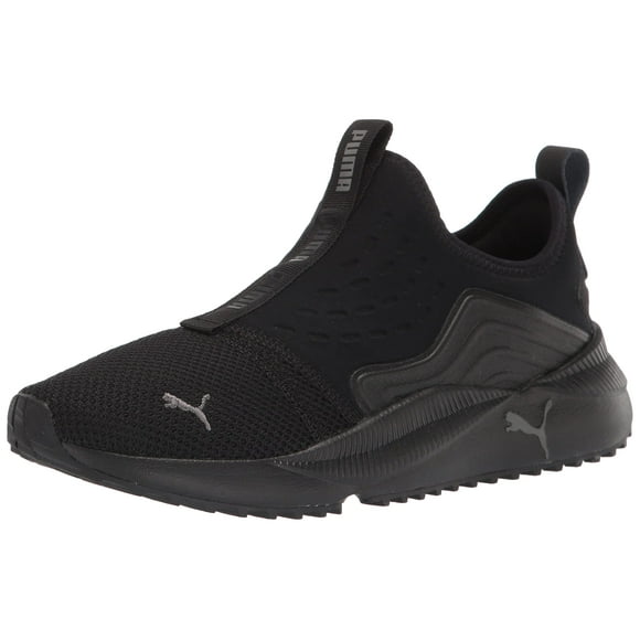 PUMA Pacer Future Slip On Sneaker Black-Dark Shadow, 5 US Unisex Big Kid