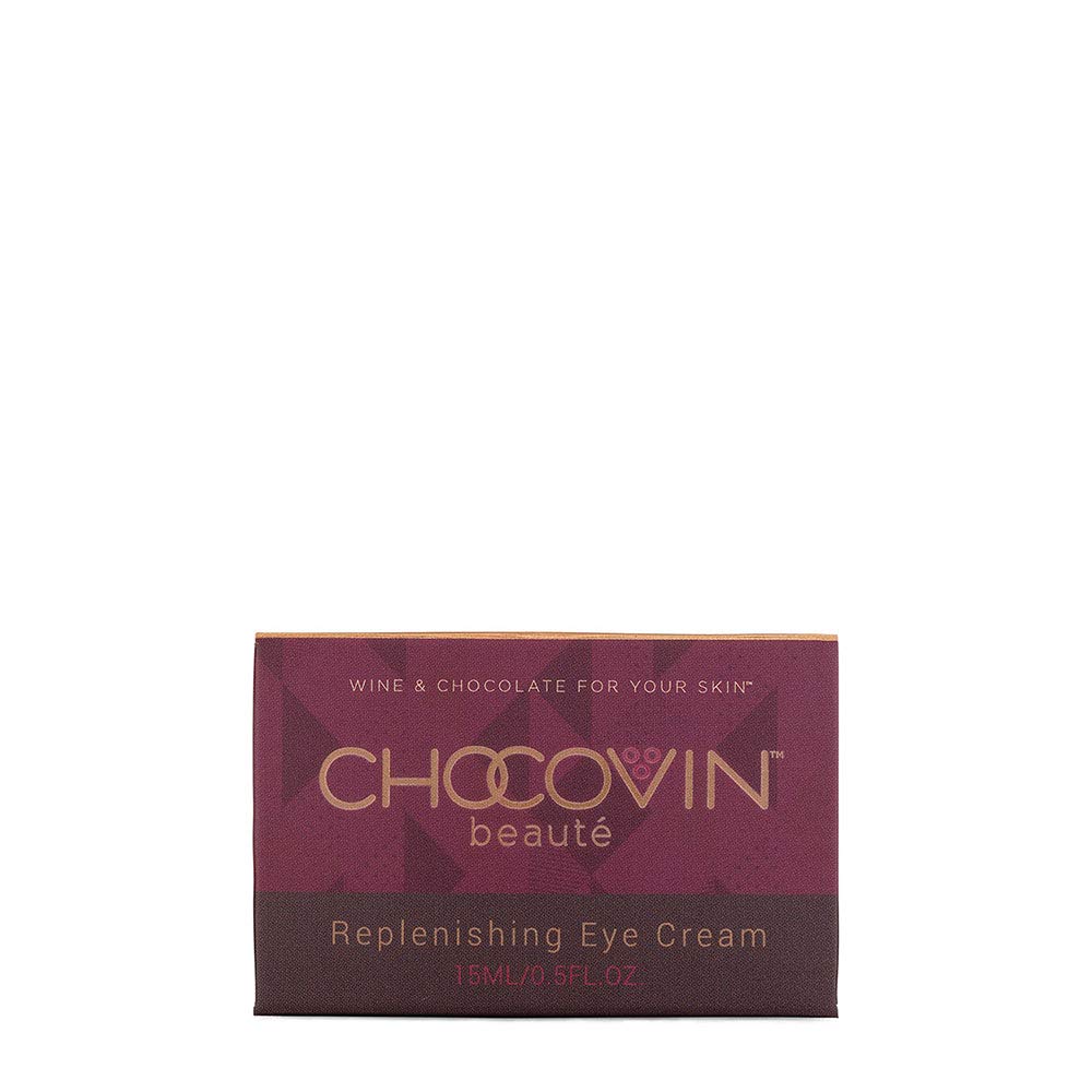 Chocovin Replenishing Eye Cream - Under Eye Cream for Dark Circles and Puffiness - Anti-Aging Eye Cream Made with Resveratrol, Epigallocatechin Gallate, and Marine Plankton (0.5 oz / 15mL)