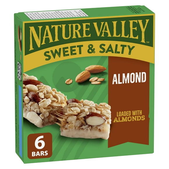Nature Valley Granola Bars, Sweet and Salty Nut, Almond, 6 ct, 6 bars x 35 g, 210 g