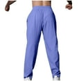 thumbnail image 3 of Diufon Mens Cotton Linen Pants Elastic Waist Drawstring Pants Casual Baggy Workout Trousers, 3 of 4