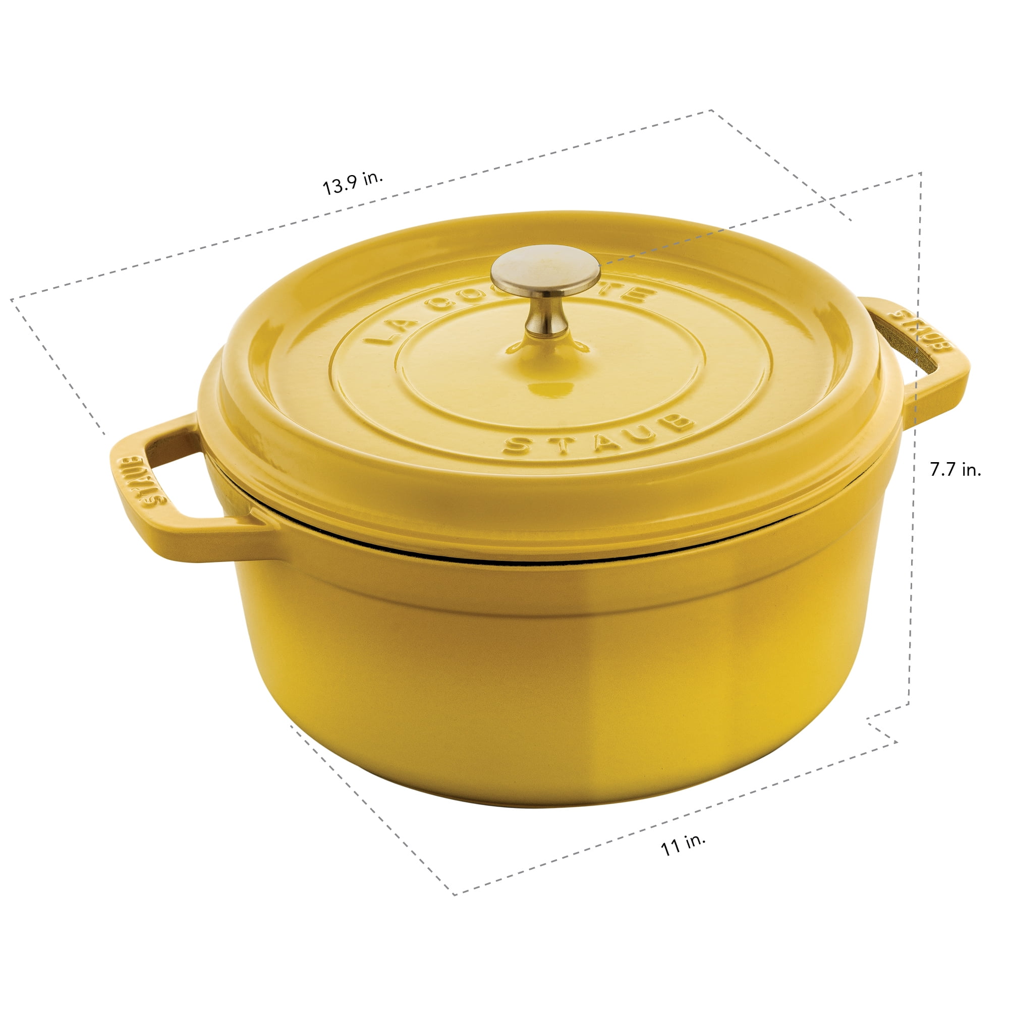 Staub Cast Iron 7-qt Round Cocotte - Burnt Orange - Walmart.com