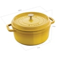thumbnail image 4 of Staub Cast Iron Round Cocotte, Dutch Oven, 7-quart, serves 7-8, Made in France, Citron, 4 of 12