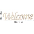 thumbnail image 4 of Word Welcome Cutout Unfinished Wood Welcome Sign Front Door Plaque Hanger Decor For Home Farmhouse, 4 of 8