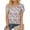 White Blue Floral, variant on MOYIKO Womens Blouses Petal Sleeve Tops Square Neck Summer Trendy Tunic Casual T Shirts