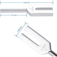 thumbnail image 2 of Angel Tuning Forks Set - 4096 Hz, 4160 Hz, 4225 Hz for Sound, Musical Instrument, with Wooden Hammer and Soft Storage Bag(Silver), 2 of 7