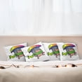 thumbnail image 3 of Ambesonne Hedgehog Throw Pillow Cover 4 Pack, Smiling Animal Spikes, 24", Multicolor, 3 of 6