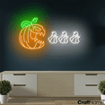 thumbnail image 2 of Craftnamesign Pumpkin Ghost Game Neon Light For Halloween Gaming Room Wall Decor, 2 of 5