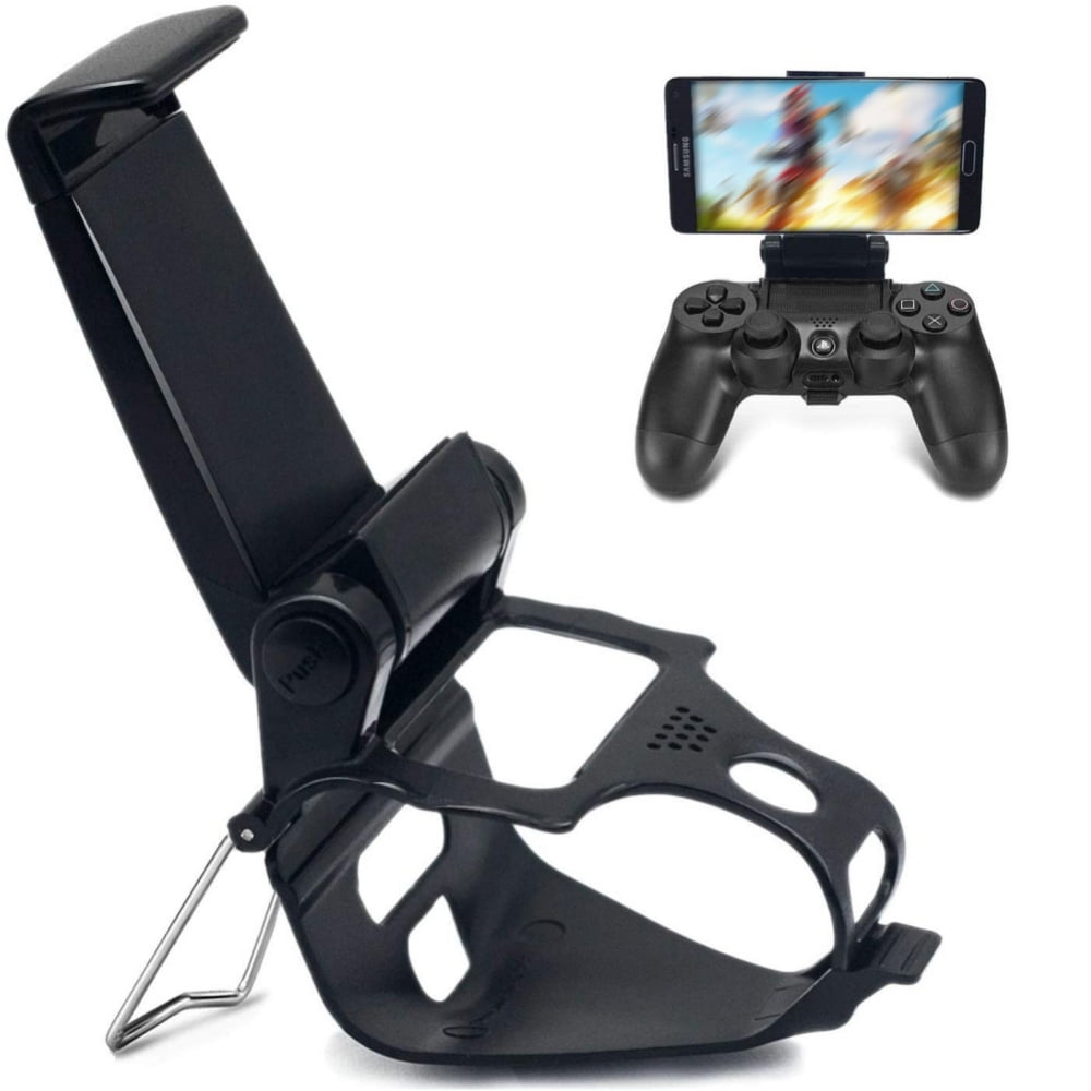 vurdere genert placere Phone Clip for PS4 Controller, Mobile Gaming Mount Bracket Holder  Adjustable Stand Clamp Compatible with iPhone/iOS, Android, for PS4 Remote  Play - Walmart.com
