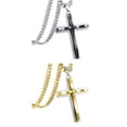 thumbnail image 1 of Collar de cruz para hombre Zulema con colgante de acero inoxidable, 1 of 8
