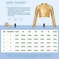 thumbnail image 6 of iiniim Girls Sequins Metallic Hip Hop Jazz Dance Crop Tops Long Sleeve Turtleneck Tank Tees Gymnastics Ballet Black 6, 6 of 6