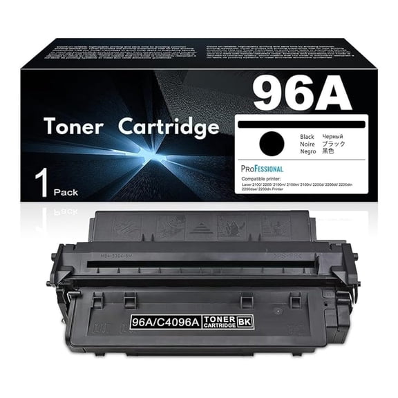 96A Toner C4096A - Compatible Toner Cartridge for HP Laser 2100/2200 Series - Black, 1 Pack - High Yield 5500 Pages