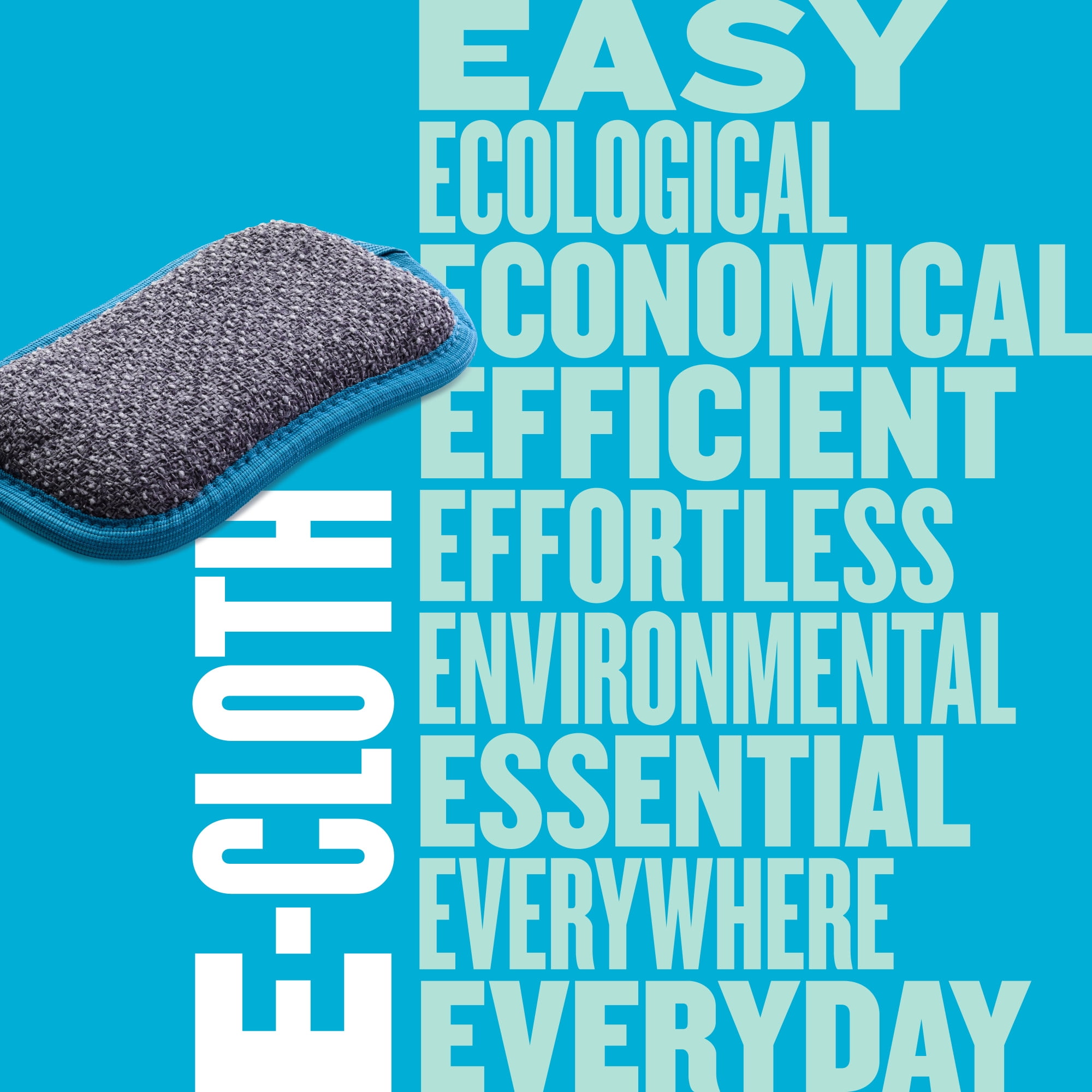 EE-Cloth Washing Up Pad, Premium Microfiber Non-scratch Kitchen Dish Scrubber Sponge, Ideal for Dish, Sink and Countertop Cleaning, 100 Wash Guarantee, Blue, 4 Pack