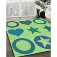 thumbnail image 2 of Ahgly Company Indoor Rectangle Patterned Yellow Lawn Green Area Rugs, 6' x 9', 2 of 6